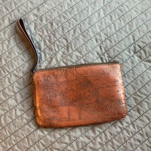 Patricia Nash Brown Leather Map Wrislet